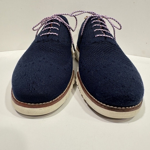Cole Haan Zerogrand Wingtip Oxford Blue Marine Stitchlite Shoe C24947 Men\'s 10.5 main image 5